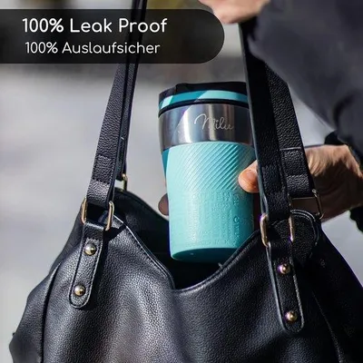 Image de Tasse à café isotherme, tasse à emporter, tasse de voyage en acier inoxydable, à double paroi isolante, tasse de voyage, 210 ml