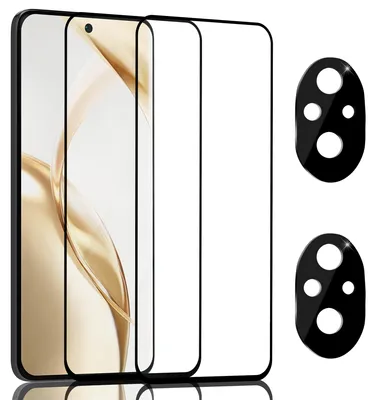 Obrázok produktu pre 2-balenie Honor 200 Ochranné sklo na displej & 2-balenie ochrana objektívu - Tvrdené sklo 9H - Super kvalita 3D