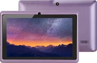 Obrázek produktu pro 7palcový dětský tablet Android 4.4 Tablet PC s duálními kamerami 1G+8 G Quad Core WiFi Tablet PC Pad pro děti, fialový