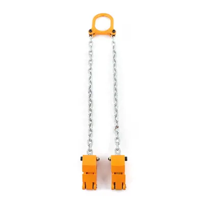 Image de Cric à chaîne, capacité de levage de 2000 lbs, hauteur de levage efficace de 27,2 pouces,Jaune