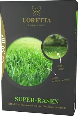 Produktbild von Rasensamen Loretta Super-Rasen 0,6 kg 33 m²