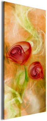 Produktbild von Wallario Premium Leinwandbild Abstrakte Rosen in Größe 50 x 125 cm