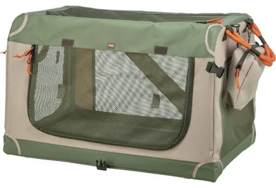 Produktbild von TRIXIE Faltbare Hundebox Comfy mit abnehmbarer Außentasche und Netzstoff - 63,8 × 60,7 × 95,5 cm