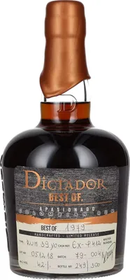 Produktbild von Dictador BEST OF 1979 APASIONADO Colombian Rum Limited Release 42% Vol. 0,7l