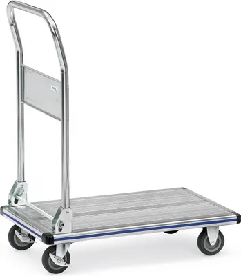 Zdjęcie produktu dla Aluminiowy wózek platformowy do 150 kg, powierzchnia ładunkowa 740x480 mm