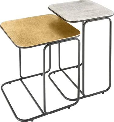 Produktbild von Couchtisch 40cm Metall Gold Silber Design Tisch Modern Wohnzimmer JETZT KAUFEN
