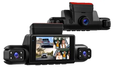 Immagine prodotto di Dashcam, risoluzione 1080P, visione notturna, schermo da 3 pollici con risoluzione 1080P