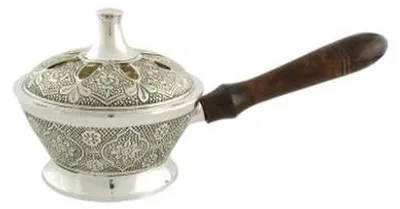 Produktbild von Räucherpfanne Messing vernickelt