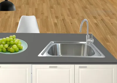 Obrázok produktu pre Preero- 46x41cm, kuchynský drez z nerezovej ocele 304, hrúbka materiálu: 0,8 mm, malý drez, vstavaný drez, štvorcový, kempingový drez, vonkajší, 1 miska