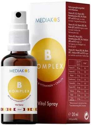 Produktbild von Vitamin B Komplex Mediakos Vital Spray vegan 20 ml