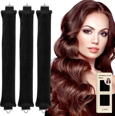 Produktbild von Unyqoos® Hitzefreies Lockenwickler-Set (3 Stück) – Locken ohne Hitze über Nacht, schonend für alle Haartypen, ideal bei schulterlangem bis langem Haar