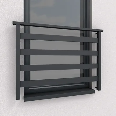 Zdjęcie produktu dla Balustrada balkon francuski 160cm AluBasic 7016 matowy antracyt
