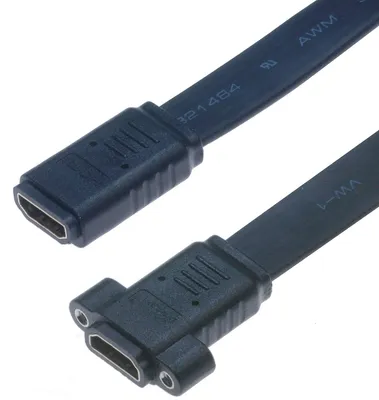 Produktbild von Lyndahl HDMI 1.4 Flach-Adapterkabel f. Frontplattenmontage (AF/AF) Länge: 0,3 m