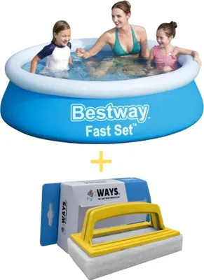 Produktbild von Bestway Pool - Fast Set - 183 x 51 cm - Inklusive Scheuerbürste
