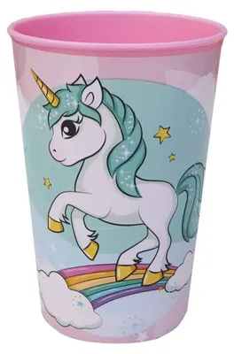 Kinderbecher Einhorn 260 ml, wiederverwendbar, BPA-frei