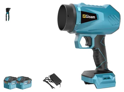 Imagen del producto de Soplador eléctrico, motor sin escobillas, funcionamiento inalámbrico, 2 baterías