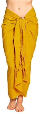 Produktbild von PANASIAM Sarong uni safron yellow, 190x116cm