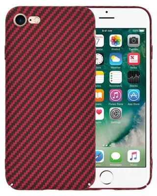 Produktbild von Techsuit Carbonite FiberShell Back Cover Hülle für Apple iPhone 6/6S/7/8 / iPhone SE 2022/2020 - Rot