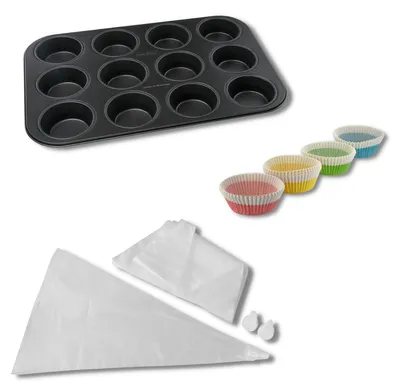 Immagine prodotto di set da 3 pezzi per muffin - NIROSTA