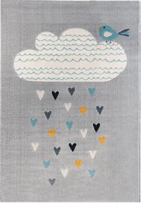 Produktbild von Kinderzimmerteppich rechteckig Wolke (Grau) 120 x 170 cm
