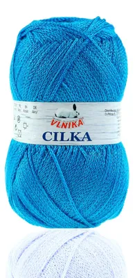 100g Strickgarn CILKA by VLNIKA Klassikgarn Strickwolle mit Schimmereffekt, blau