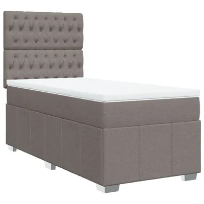 Produktbild von vidaXL Boxspringbett mit Matratze Taupe 80x200 cm Stoff