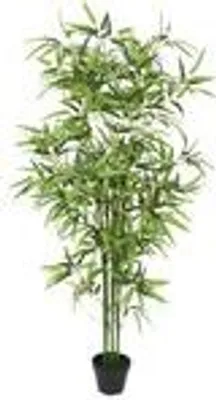 Produktbild von Bambus-Strauch Bambus Kunstpflanze Bambusbaum Kunstbaum Baum Künstliche Pflanze Bamboo Künstlich Echtholzstamm Innendekoration Deko 150 cm Decovego