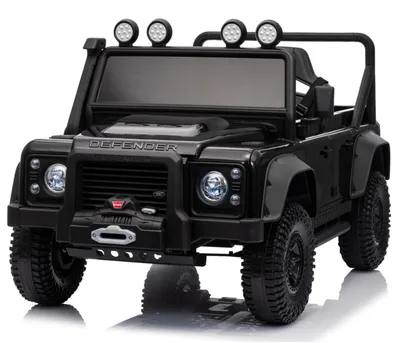 Produktbild von Land Rover Defender 110 SVX Oldtimer - Kinder Elektroauto - 12V - mit Fernbedienung - Schwarz