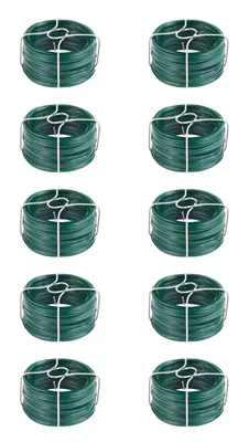 Produktbild von Alberts 10 x Bindedraht 50 m grün kunststoffbeschichtet Ø 0,4 mm