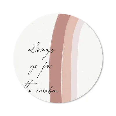 Produktbild von MuchoWow® Mauspad Mousepad Regenbogen - Immer auf den Regenbogen zugehen - Zitate - Text 30x30 cm - Mousepads - Maus Mat - Pad - Mausunterlage - Tischunterlage - Schreibtischmatten