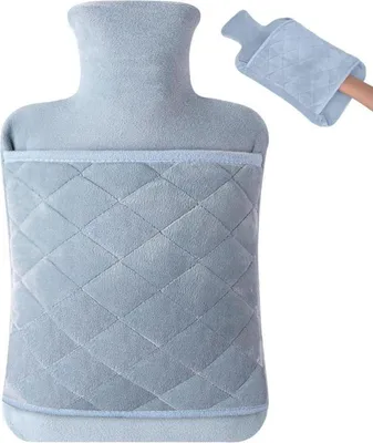 Obrázek produktu pro Vicloon 2l termofor s měkkým nadýchaným obalem a ohřívačem rukou - šedý