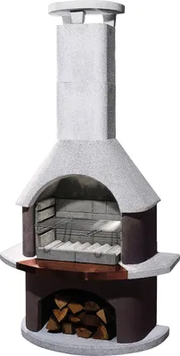 Produktbild von Buschbeck Gartengrillkamin San Remo weiß-braun 90074.000