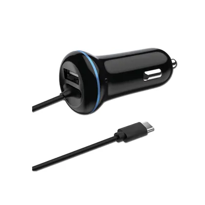 Image de 2GO USB-Kfz-Ladegerät 2400mA DUO Type C 3.1 + 1x USB schwarz