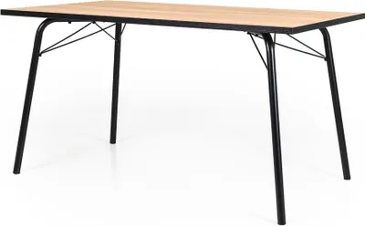 Produktbild von Tenzo Flow Designer Esstisch 140x80 cm Schwarz / Eiche