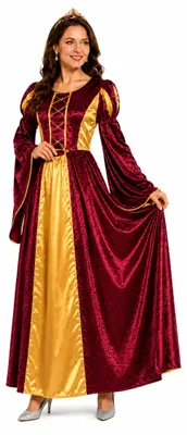 Produktbild von Burgfräulein Kostüm "Prinzessin Helena" für Damen | Rot Gold Größe: 38