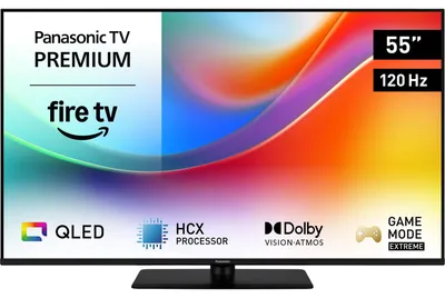 Imagen del producto de Panasonic TV-55W85BEZC, 139,7 cm (55 pulgadas), 3840 x 2160 píxeles, QLED, Smart TV, Wi-Fi, color negro