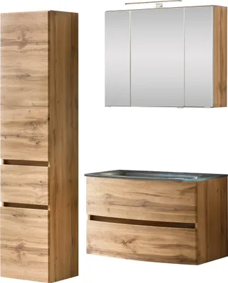 Produktbild von Waschtisch-Set Badezimmer Bad-Set "Kopenhagen VI" Wotaneiche