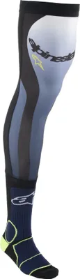 Image de chaussettes sous orthèses KNEE BRACE, ALPINESTARS (bleu/jaune fluo/blanc/noir, taille S/M)