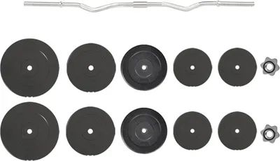Produktbild von vidaXL Curlstange mit Gewichten 90 kg