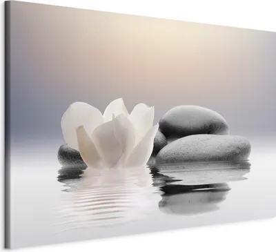 Produktbild von Italienischer Leinwand Leinwandbild - Garden of Calm 120x80 cm Orient b-B-0095-b-a