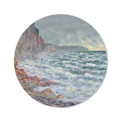 Produktbild von MuchoWow® Mauspad Mousepad Fecamp am Meer - Claude Monet 20x20 cm - Mousepads - Maus Mat - Pad - Mausunterlage - Schreibtischmatte