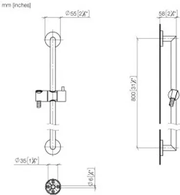 Produktbild von Dornbracht 26413625-26 Duschgarnitur ohne Handbrause