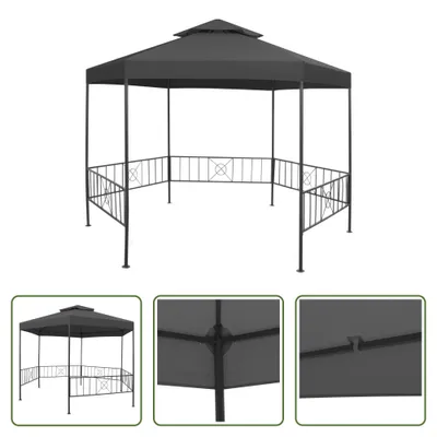 Immagine prodotto di The Living Store Gartenpavillon 323x275x265 cm Anthrazit
