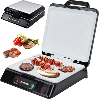 Produktbild von Syntrox Germany Kontaktgrill XXL 1200W Keramikplatten schwarz