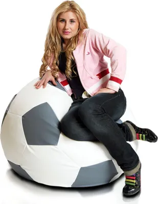 Produktbild von Ecopuf, Sitzkissen Fußball L, Farbe: Grau