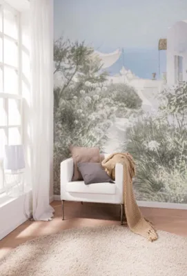 Produktbild von Komar Vlies Fototapete - Côte d’Azur - Größe: 200 x 250 cm (Breite x Höhe) - 4 Bahnen, Wohnzimmer, Schlafzimmer, Tapete