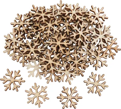 Produktbild von VBS Streuteile "Snowflakes", Ø 1,5 cm, 48 Stück, Natur