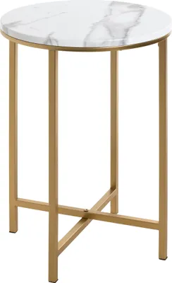 Produktbild von HAKU Beistelltisch gold, marmoroptik - MDF, Metall, B/H/T: 39x53x39 cm