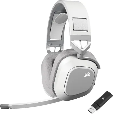 Produktbild von Corsair HS80 MAX Wireless Gaming Headset mit Bluetooth, Dolby Atmos, 2.4GHz, Omnidirectional Mikrofon für PC, PS5, PS4, Switch