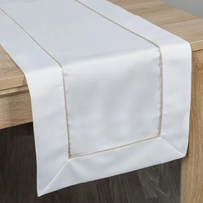 Obrázek produktu pro Slavnostní ubrus stolní dekorace MADELE bílé zlato 40x140